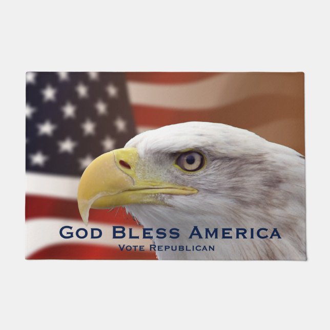 Doormat Politischer Gott segne wählen Republikaner Fußmatte (Vorderseite)