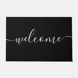 Doormat - Willkommen Schwarz und Weiß Fußmatte
