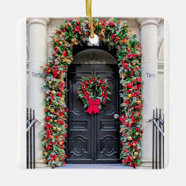 Doors of London: A Festive Christmas Keramikornament (Vorderseite)