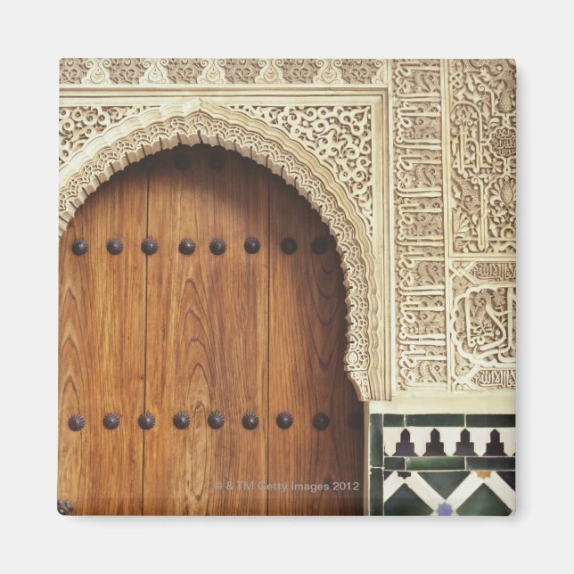 Doorway at Alhambra palace in Granada, Spanien 2 Magnet (Vorne)