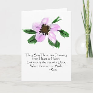 Doorway Rumi Watercolor Greeting Karte