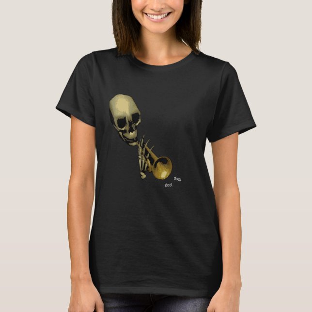 Doot doot, Herr Skeletal Funny Meme T-Shirt (Vorderseite)