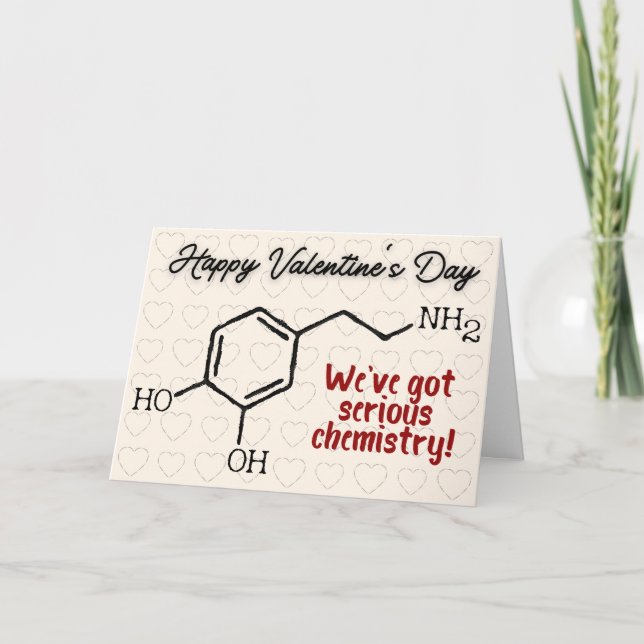 Dopamin Chemie Funny Valentine Card Feiertagskarte (Vorderseite)