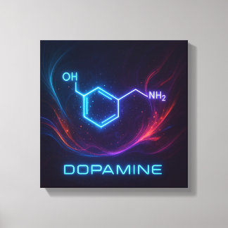 Dopamin Energy Flow - Abstrakter molekularer Nebel Leinwanddruck