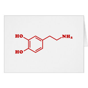 Dopamin Molecular Chemical Formula Greeting Card