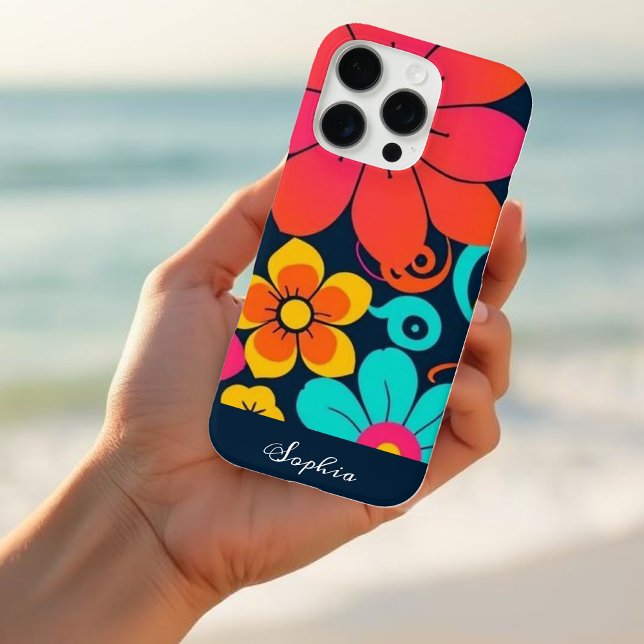 Dopamindekor - Bright Funky Blume-Retro Case-Mate iPhone Hülle (Dopamine Decor– Bright Funky Flowers-Retro Case-Mate iPhone Case)