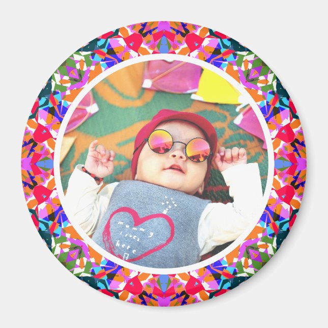 Dopamindekor für kundenspezifisches Foto - Farbenf Magnet (Vorne)