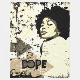 DOPE Afro Throw Blanket – Grunge Arrows, Heart  Fleecedecke