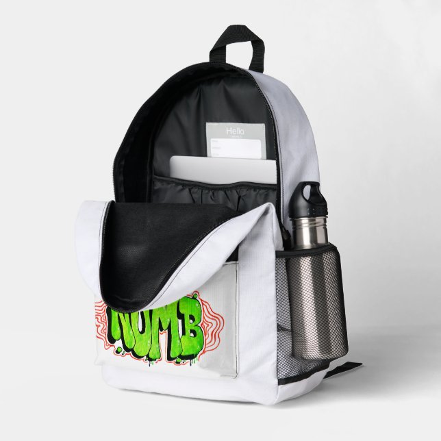 Dope Bag Bedruckter Rucksack (Rückseitige Ecke links (Offen) )