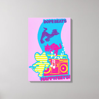 Dope Beats Happy Feets Leinwanddruck