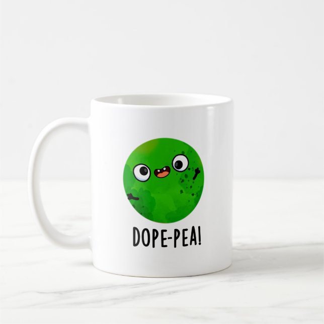Dope-pea Funny Dopey Pea Pun Kaffeetasse (Links)