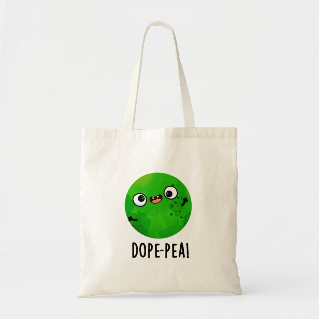 Dope-pea Funny Dopey Pea Pun Tragetasche (Vorne)
