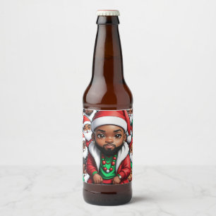 Dope Santa Beer Flasche Bierflaschenetikett