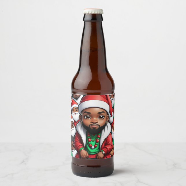 Dope Santa Beer Flasche Bierflaschenetikett (Vorderseite)