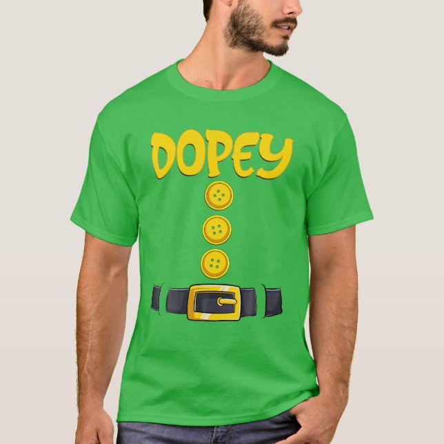 Dopey Halloween ZwergKostümfarbenanpassung T-Shirt (Vorderseite)