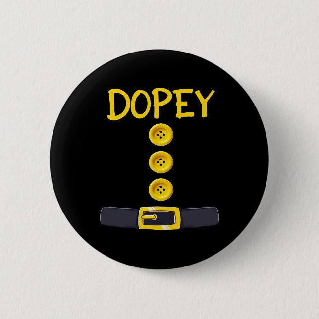 Dopey Zwarf Halloween Kostümfarbe passt Dopey Button (Vorderseite)