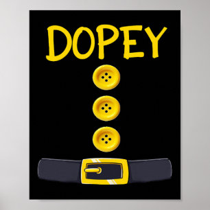 Dopey Zwarf Halloween Kostümfarbe passt Dopey Poster