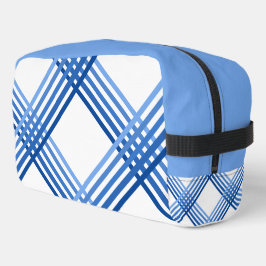 Dopp Kit - Blaue Streifen diagonal gekreuzt Waschbeutel