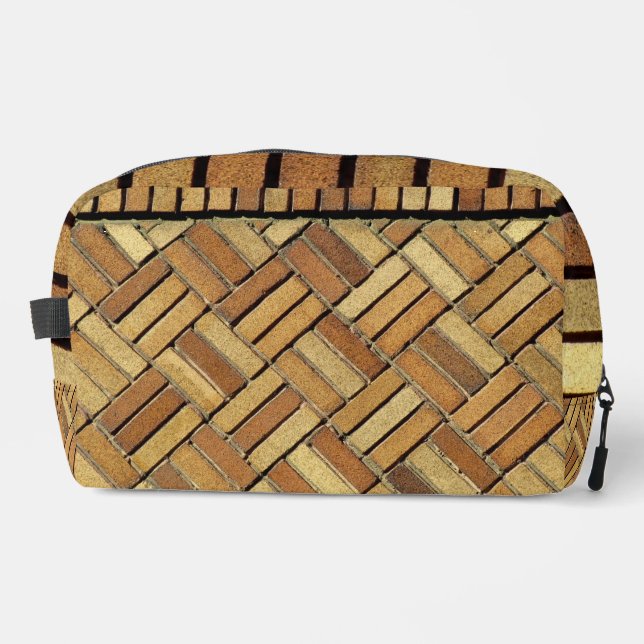 Dopp Kitt - Orange Brick Pattern Waschbeutel (Vorderseite)