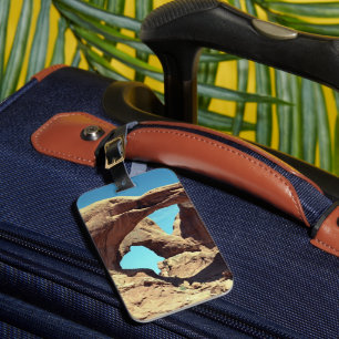 Doppel-Arch-Wüste-Foto Gepäckanhänger