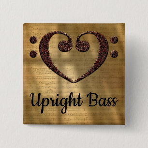 Doppel Bass Clef Herzmuskel Button