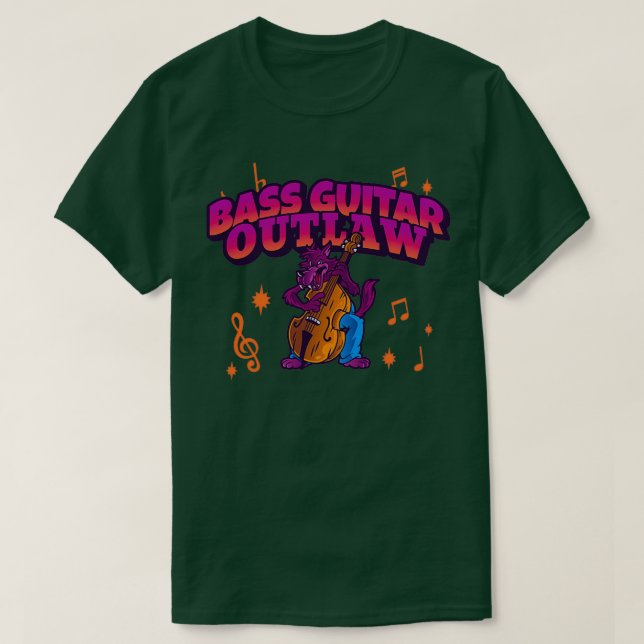 Doppel-Bass-Gitarre-Gesetz T-Shirt (Design vorne)