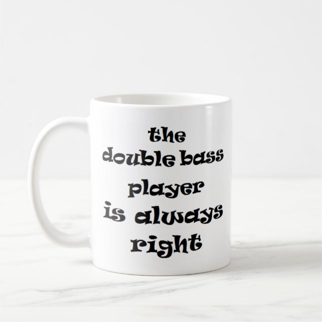 Doppel-Bass-Player immer richtig Kaffee Tasse (Links)