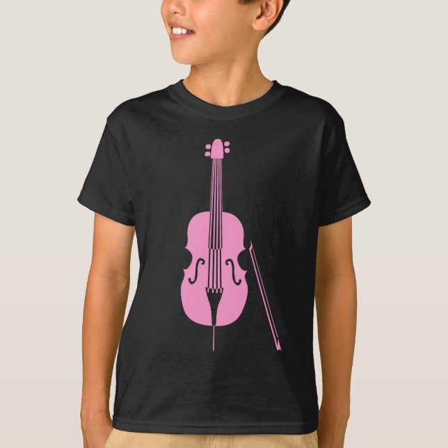 Doppel-Bass - Rosa T-Shirt (Vorderseite)