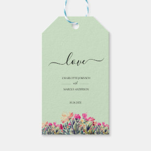 Doppel-Blatt-Grünen-Hochzeitsgeschenk Geschenkanhänger