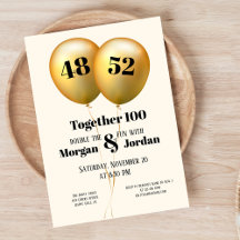 Doppel Celebration Joint Birthday Gold und Black