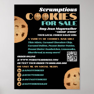 Doppel-Cookies-Logo, Krümelverkaufsförderung Poster