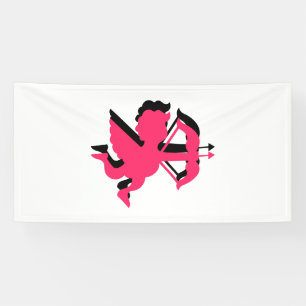 Doppel-Cupid Valentinstag 4x8 Vinyl Banner