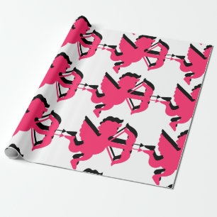 Doppel-Cupid-Valentinstag Geschenkpapier