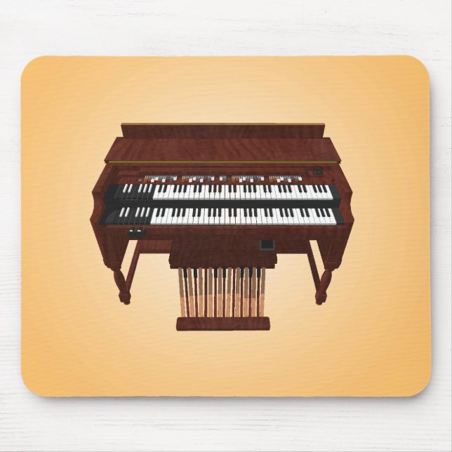 Doppel-Decker-Organ: 3D-Modell: Mousepad (Vorne)