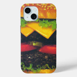 Doppel-Deluxe Hamburger mit Käse iPhone 15 Hülle