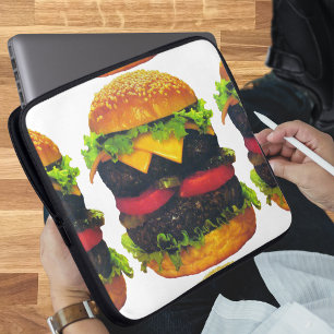 Doppel-Deluxe Hamburger mit Käse Laptopschutzhülle