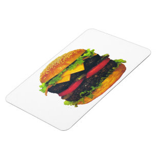 Doppel-Deluxe Hamburger mit Käse Magnet