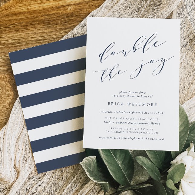 Doppel der Freude | Twins Baby Shower Einladung (Von Creator hochgeladen)