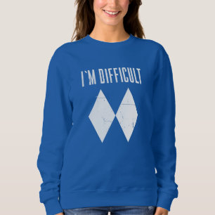 Doppel Diamond Ich bin schwer Ski Wintersport Sweatshirt