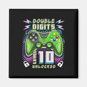 Doppel-Digits Level 10 Unverriegeltes Videospiel 1 Magnet