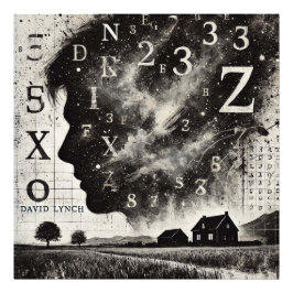 Doppel-Exposure-Zahlen David Lynch Inspiriert Fotodruck