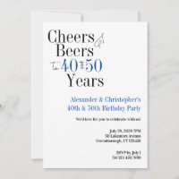 Doppel-Feier Chef Ber Birthday Party Blue