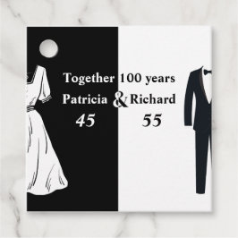 Doppel-Feier Geburtstag 100 Jahr Geschenkanhänger