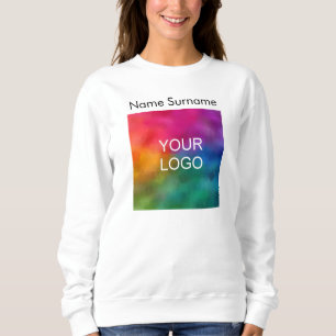 Doppel-Firmenlogo - Grundlegende Frauenwerbung Sweatshirt