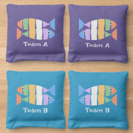 Doppel Fisch Design Cornhole Bean Bags
