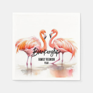 Doppel-Flamingo-Familientreffen-Party-Essentials Serviette