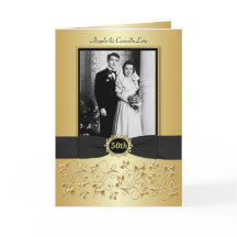 Doppel-Foto 50 Jahre Einladungskarte