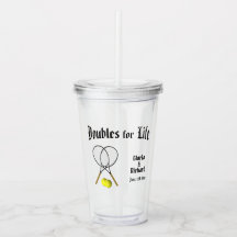 Doppel für Life Tennis Hochzeit Untersetzer