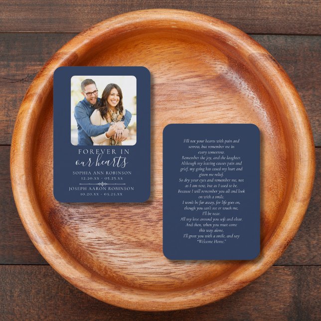 Doppel-Gedenkkarte Foto Blaue Gebetskarte Visitenkarte (Von Creator hochgeladen)