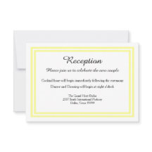 Doppel-Gelbe Trim-Empfang-Invition
